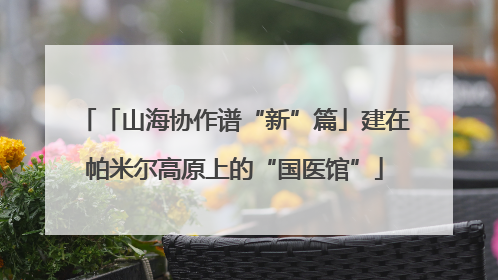 「山海协作谱“新”篇」建在帕米尔高原上的“国医馆”