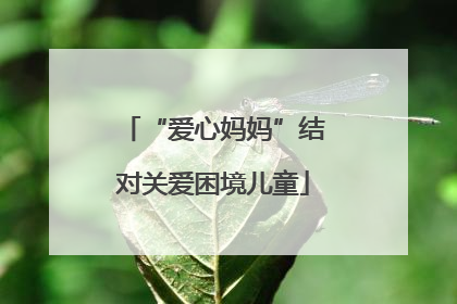 “爱心妈妈”结对关爱困境儿童
