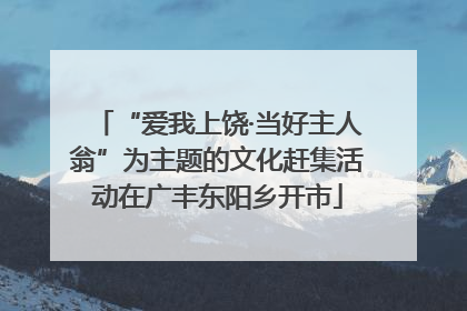 “爱我上饶·当好主人翁”为主题的文化赶集活动在广丰东阳乡开市