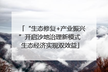 “生态修复+产业振兴”开启沙地治理新模式 生态经济实现双效益