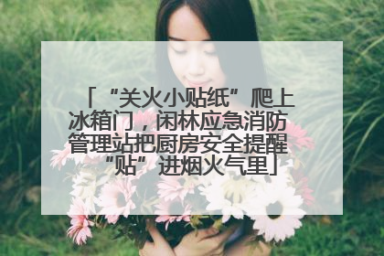 “关火小贴纸”爬上冰箱门，闲林应急消防管理站把厨房安全提醒“贴”进烟火气里