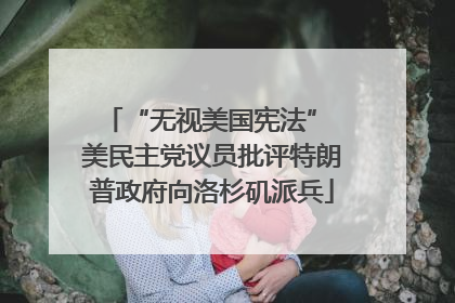 “无视美国宪法” 美民主党议员批评特朗普政府向洛杉矶派兵