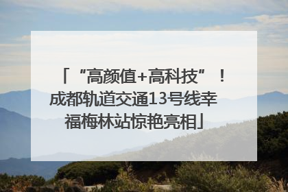 “高颜值+高科技”！成都轨道交通13号线幸福梅林站惊艳亮相