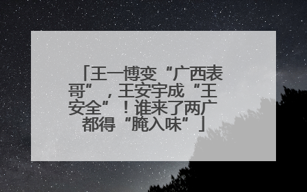王一博变“广西表哥”，王安宇成“王安全”！谁来了两广都得“腌入味”