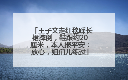 王子文走红毯踩长裙摔倒，鞋跟约20厘米，本人报平安：放心，姐们儿练过