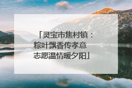 灵宝市焦村镇：粽叶飘香传孝意 志愿温情暖夕阳