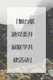 烟台联通党委开展联学共建活动