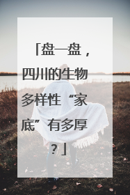 盘一盘，四川的生物多样性“家底”有多厚？