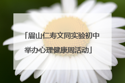 眉山仁寿文同实验初中举办心理健康周活动