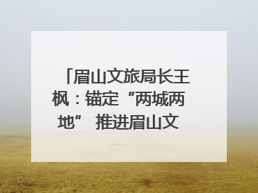 眉山文旅局长王枫：锚定“两城两地” 推进眉山文旅融合高质量发展｜文旅局长说