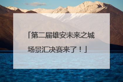 第二届雄安未来之城场景汇决赛来了！