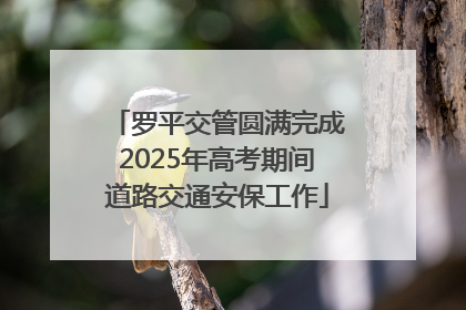 罗平交管圆满完成2025年高考期间道路交通安保工作