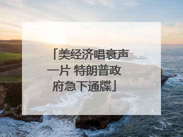 美经济唱衰声一片 特朗普政府急下通牒