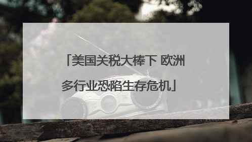 美国关税大棒下 欧洲多行业恐陷生存危机