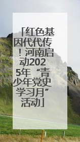 红色基因代代传！河南启动2025年“青少年党史学习月”活动