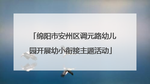 绵阳市安州区调元路幼儿园开展幼小衔接主题活动