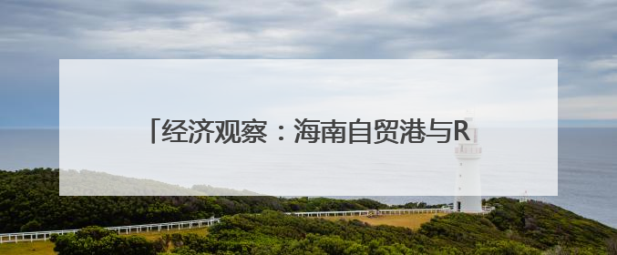 经济观察：海南自贸港与RCEP区域合作互促共进