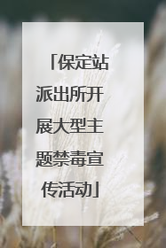 保定站派出所开展大型主题禁毒宣传活动
