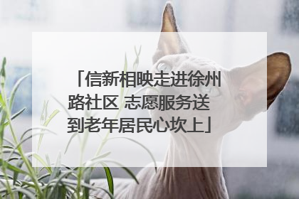 信新相映走进徐州路社区 志愿服务送到老年居民心坎上