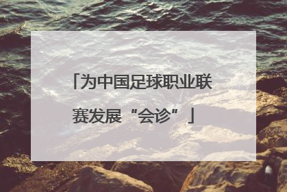 为中国足球职业联赛发展“会诊”