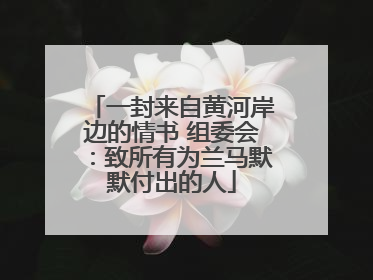 一封来自黄河岸边的情书 组委会：致所有为兰马默默付出的人