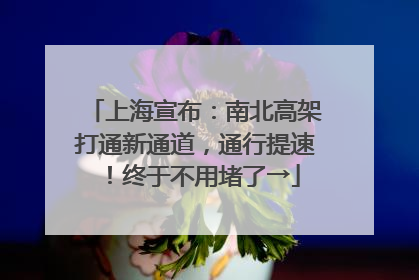 上海宣布：南北高架打通新通道，通行提速！终于不用堵了→