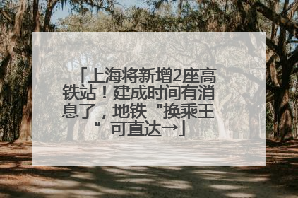 上海将新增2座高铁站！建成时间有消息了，地铁“换乘王”可直达→