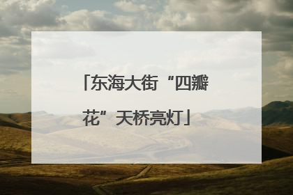 东海大街“四瓣花”天桥亮灯