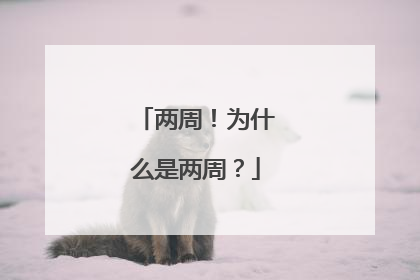 两周！为什么是两周？