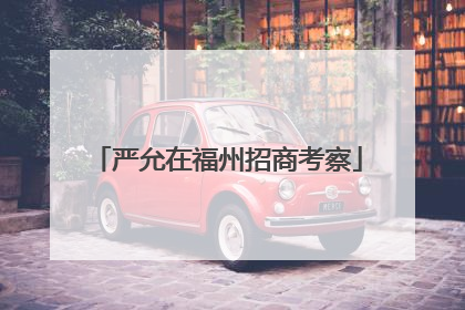 严允在福州招商考察