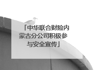中华联合财险内蒙古分公司积极参与安全宣传