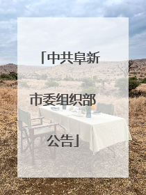 中共阜新市委组织部公告
