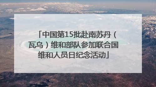 中国第15批赴南苏丹（瓦乌）维和部队参加联合国维和人员日纪念活动