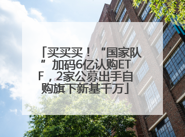 买买买！“国家队”加码6亿认购ETF，2家公募出手自购旗下新基千万