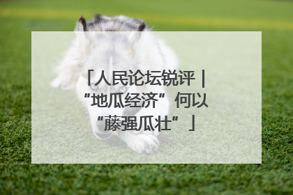 人民论坛锐评｜“地瓜经济”何以“藤强瓜壮”