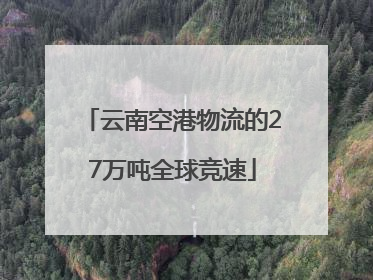 云南空港物流的27万吨全球竞速
