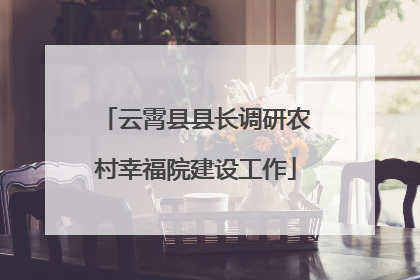 云霄县县长调研农村幸福院建设工作