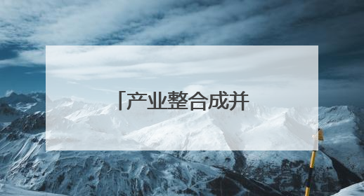 产业整合成并购重组主旋律