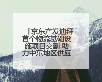 京东产发迪拜首个物流基础设施项目交割 助力中东地区供应链高质量发展