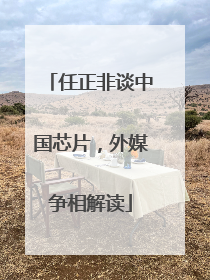 任正非谈中国芯片，外媒争相解读