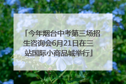 今年烟台中考第三场招生咨询会6月21日在三站国际小商品城举行