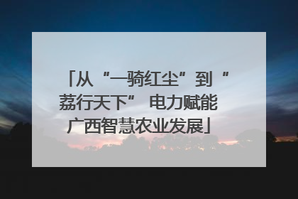 从“一骑红尘”到“荔行天下” 电力赋能广西智慧农业发展