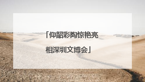 仰韶彩陶惊艳亮相深圳文博会