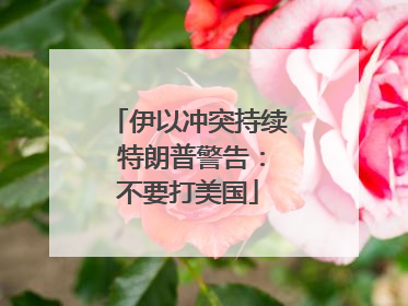 伊以冲突持续 特朗普警告：不要打美国