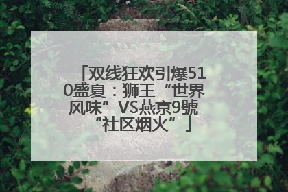 双线狂欢引爆510盛夏：狮王“世界风味”VS燕京9號“社区烟火”