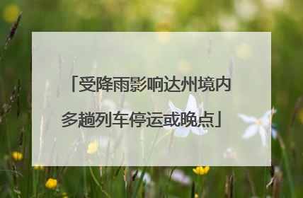 受降雨影响达州境内多趟列车停运或晚点