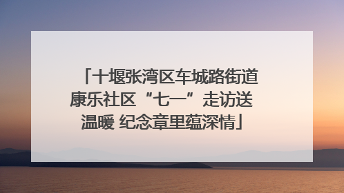 十堰张湾区车城路街道康乐社区“七一”走访送温暖 纪念章里蕴深情