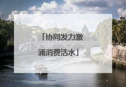 协同发力激涌消费活水