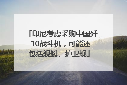 印尼考虑采购中国歼-10战斗机，可能还包括舰艇、护卫舰