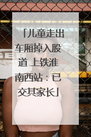 儿童走出车厢掉入股道 上铁淮南西站：已交其家长